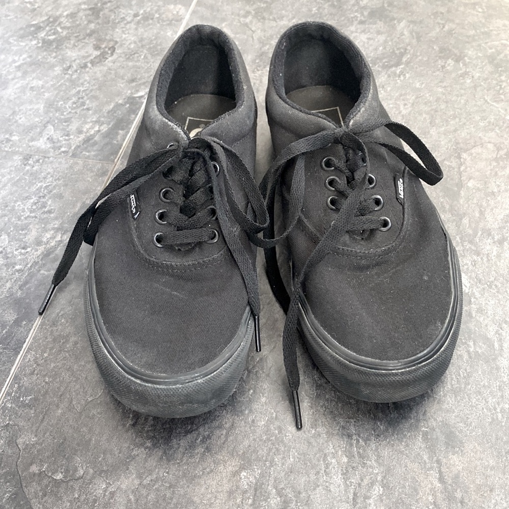 Vans Black Canvas Skate Shoe